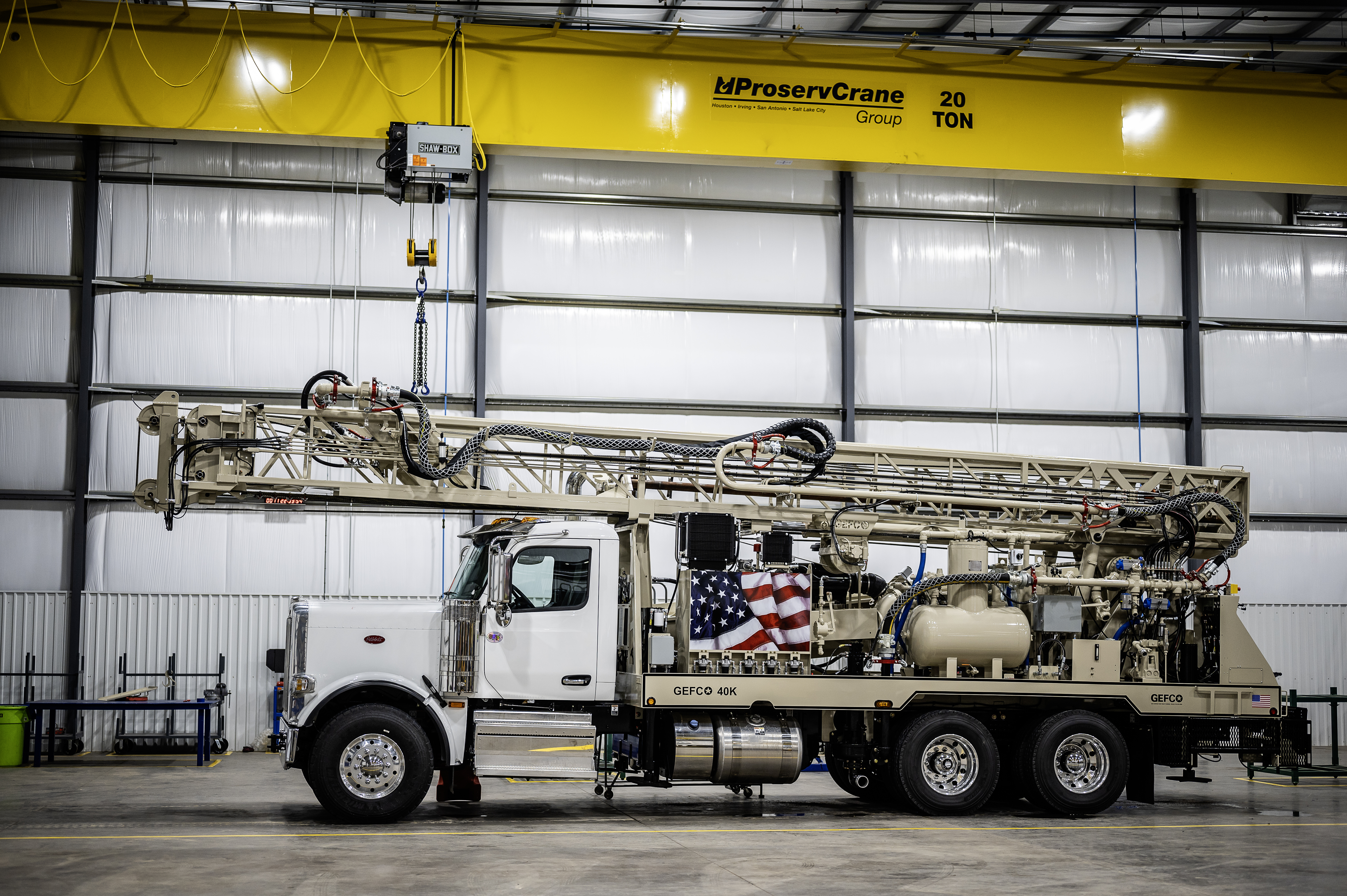 GEFCO Water Well Drilling Rig Production in at Bauer Equipment America branch in Conroe, TX